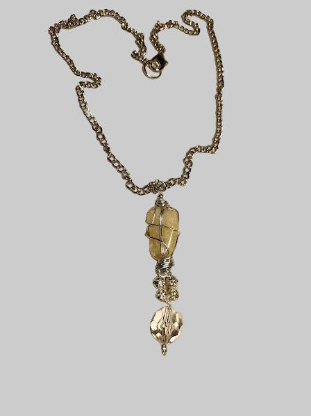 STONE WRAPPED NECKLACE