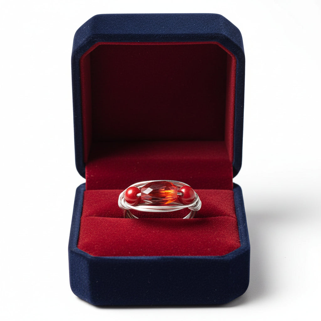 RUBY WIRE RING