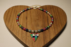 STAIN GLASS HEART NECKLACE