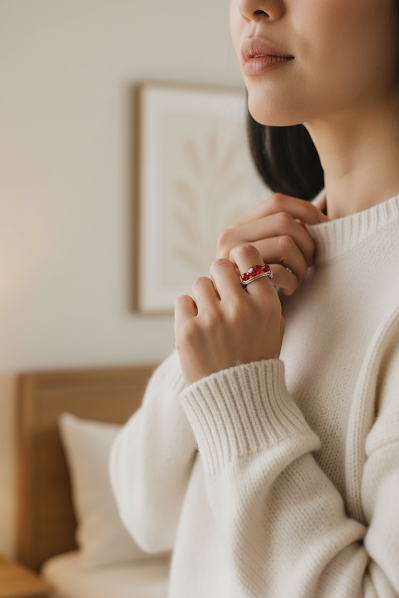 RUBY WIRE RING